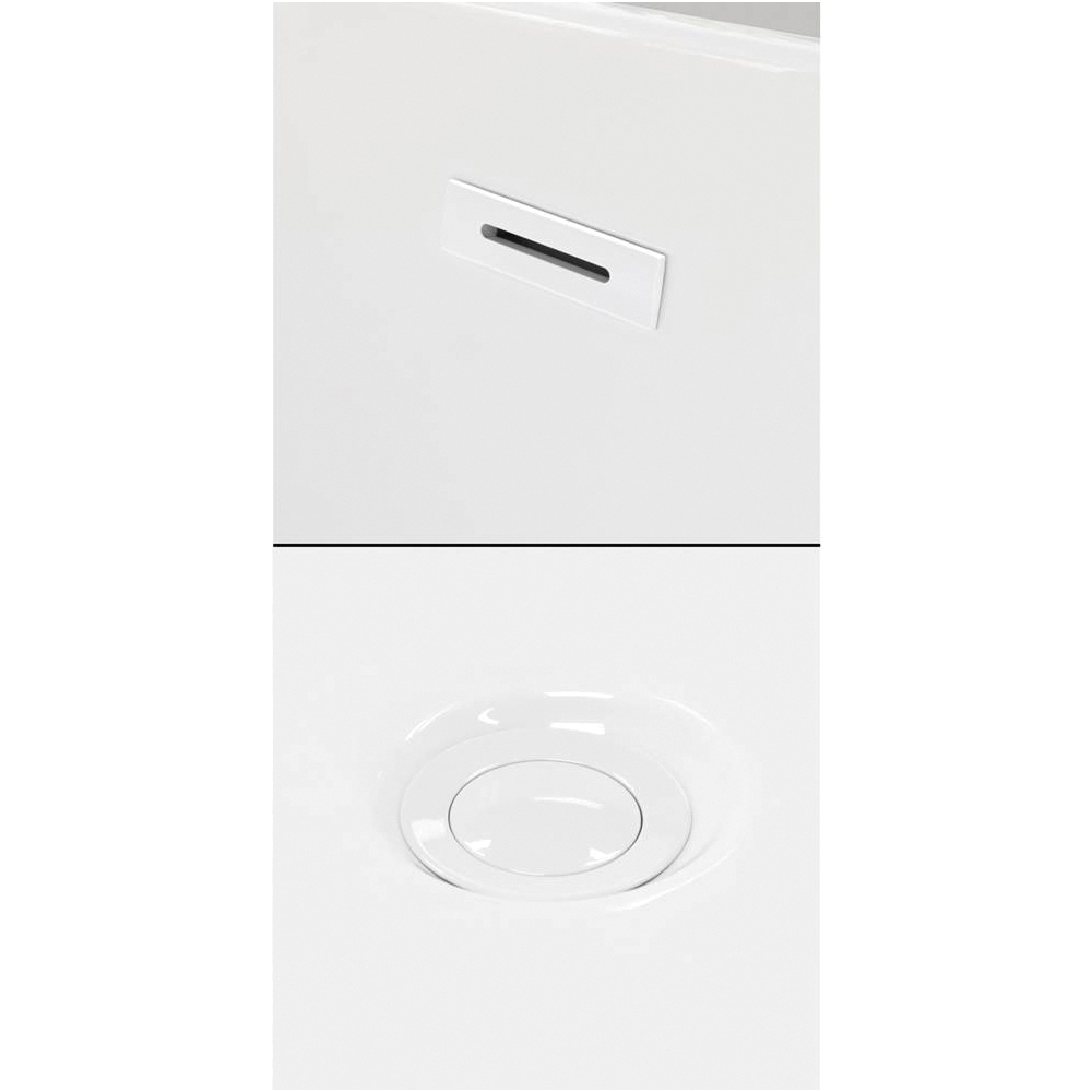 WYNDHAM COLLECTION WCOBTTRIMUNISQSW 5 inch L x 3 inch W x 3 inch D Brass Universal Tub Trim Kit, Shiny White thumbnail 2