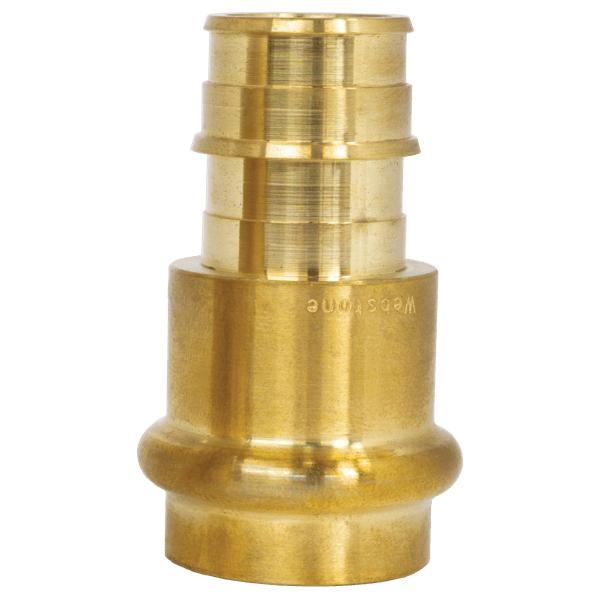 Webstone 3/4 inch Press x PEX 2.09 inch L DZR Lead-Free Brass Coupling