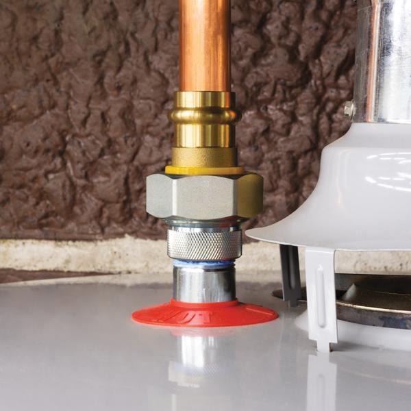 Webstone H-x110W Series 3/4 inch x 3/4 inch FIP x Press Steel/Lead-Free DZR Brass Dielectric Union, Galvanized thumbnail 2