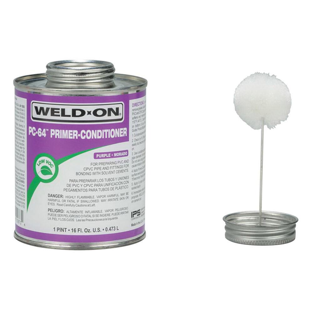 Weld-On® 10873 Primer Conditioner, 1 pt, Can, Liquid, Purple, Ethereal
