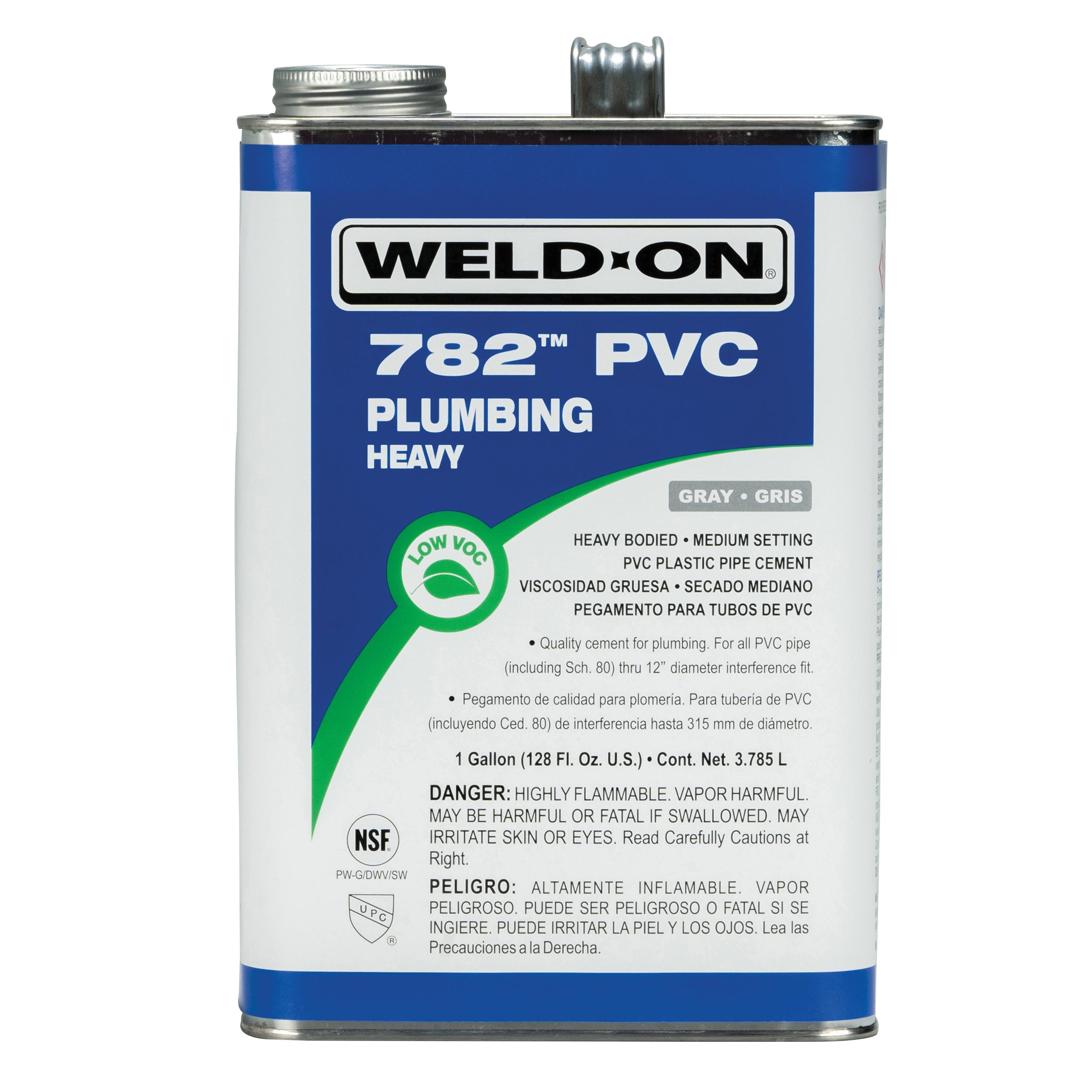 Weld-On® 782™ 14020 Solvent Cement, 1 gal, Can, Liquid, Gray