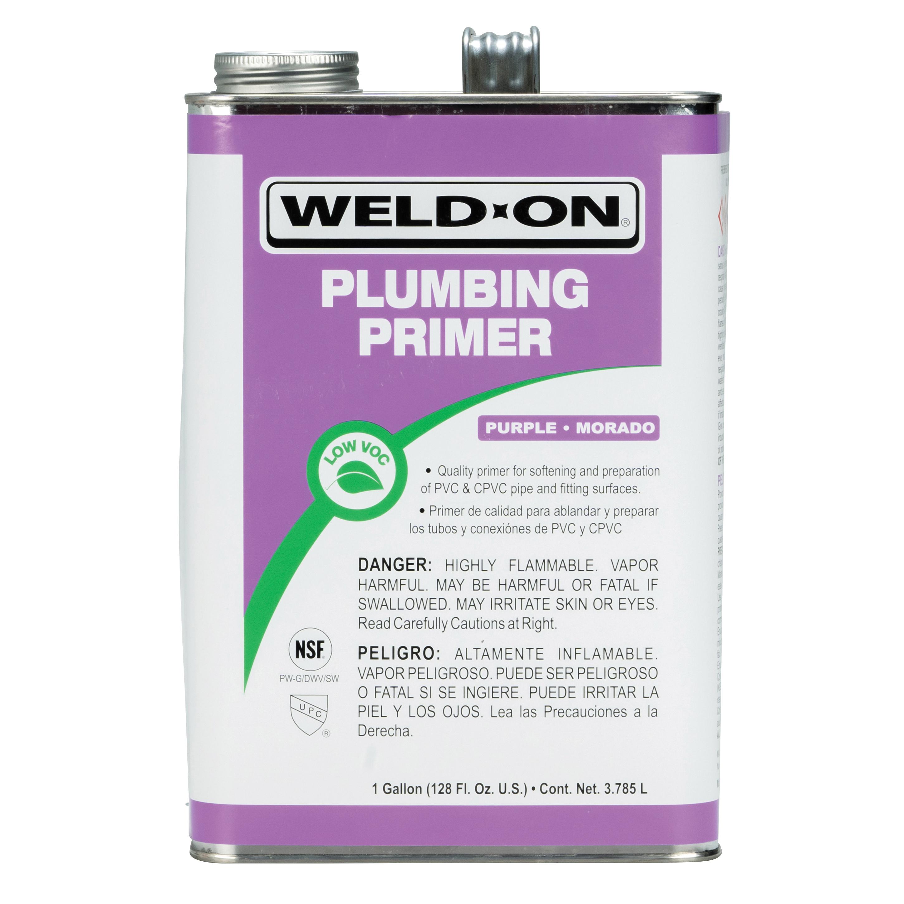 Weld-On® 14024 Primer With Applicator Cap, 1 gal, Can, Liquid, Purple, Ketone thumbnail 2