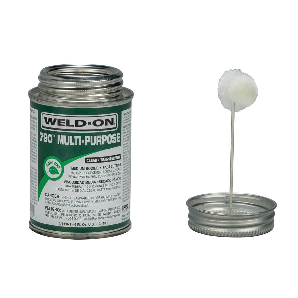 Weld-On® 790™ 10260 Cement, 0.25 pt, Can, Liquid, Light Amber, Ketone