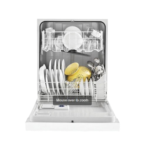 Whirlpool® WDF331PAHW 120V 10A 23-7/8 inch W x 24-1/2 inch D x 34-1/2 inch H Built-In Heavy-Duty Dishwasher, White thumbnail 2