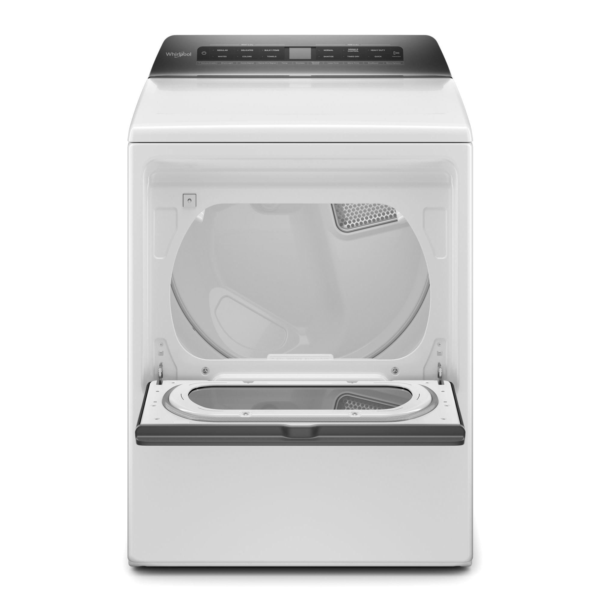 Whirlpool® WED6120HW 240V 30A 7.4 cu-ft 27 inch W x 29-7/8 inch D x 40-7/8 inch H Smart Top Load Electric Dryer, White thumbnail 4