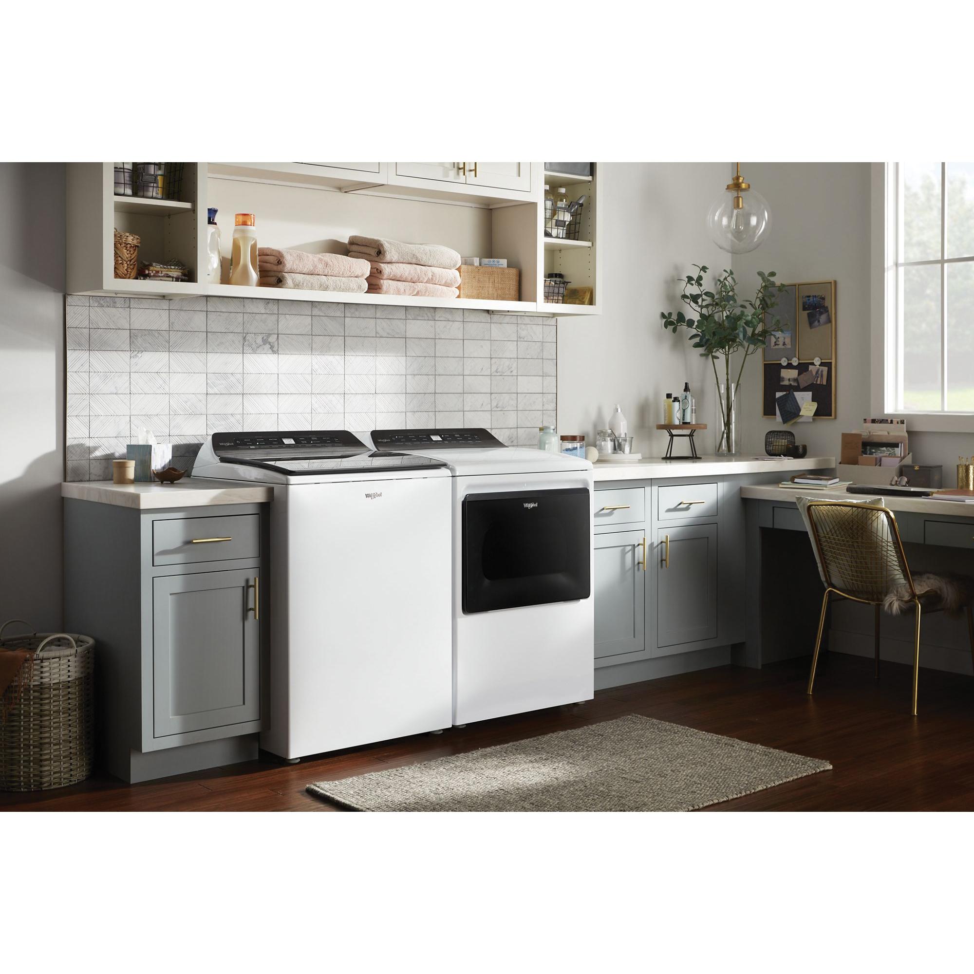Whirlpool® WED6120HW 240V 30A 7.4 cu-ft 27 inch W x 29-7/8 inch D x 40-7/8 inch H Smart Top Load Electric Dryer, White thumbnail 3