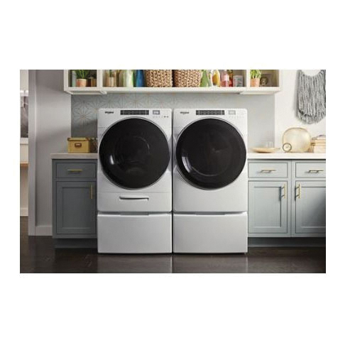 Whirlpool® WED8620HW 7.4 cu-ft 240V 30A Front Load Electric Dryer, White thumbnail 3