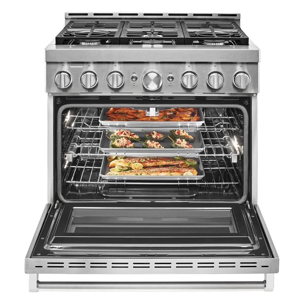Whirlpool® WFG505M0BS 5.1 cu. ft Free Standing Gas Range, Black on Stainless thumbnail 4