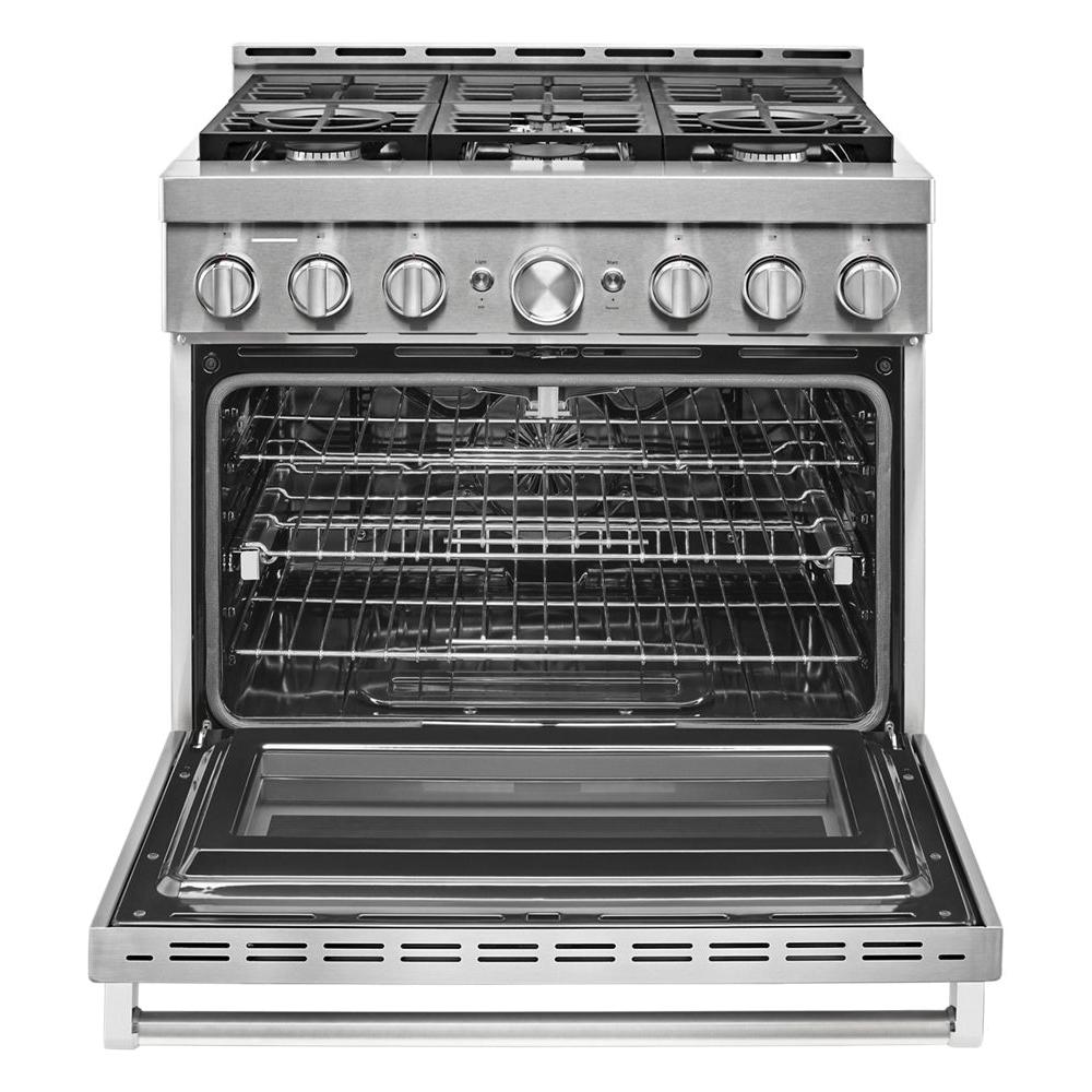 Whirlpool® WFG505M0BS 5.1 cu. ft Free Standing Gas Range, Black on Stainless thumbnail 2