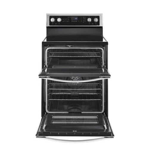 Whirlpool® WGE745C0FS 6.7 cu. ft 240V 5-Element Free Standing Double Oven Electric Range, Stainless Steel thumbnail 3