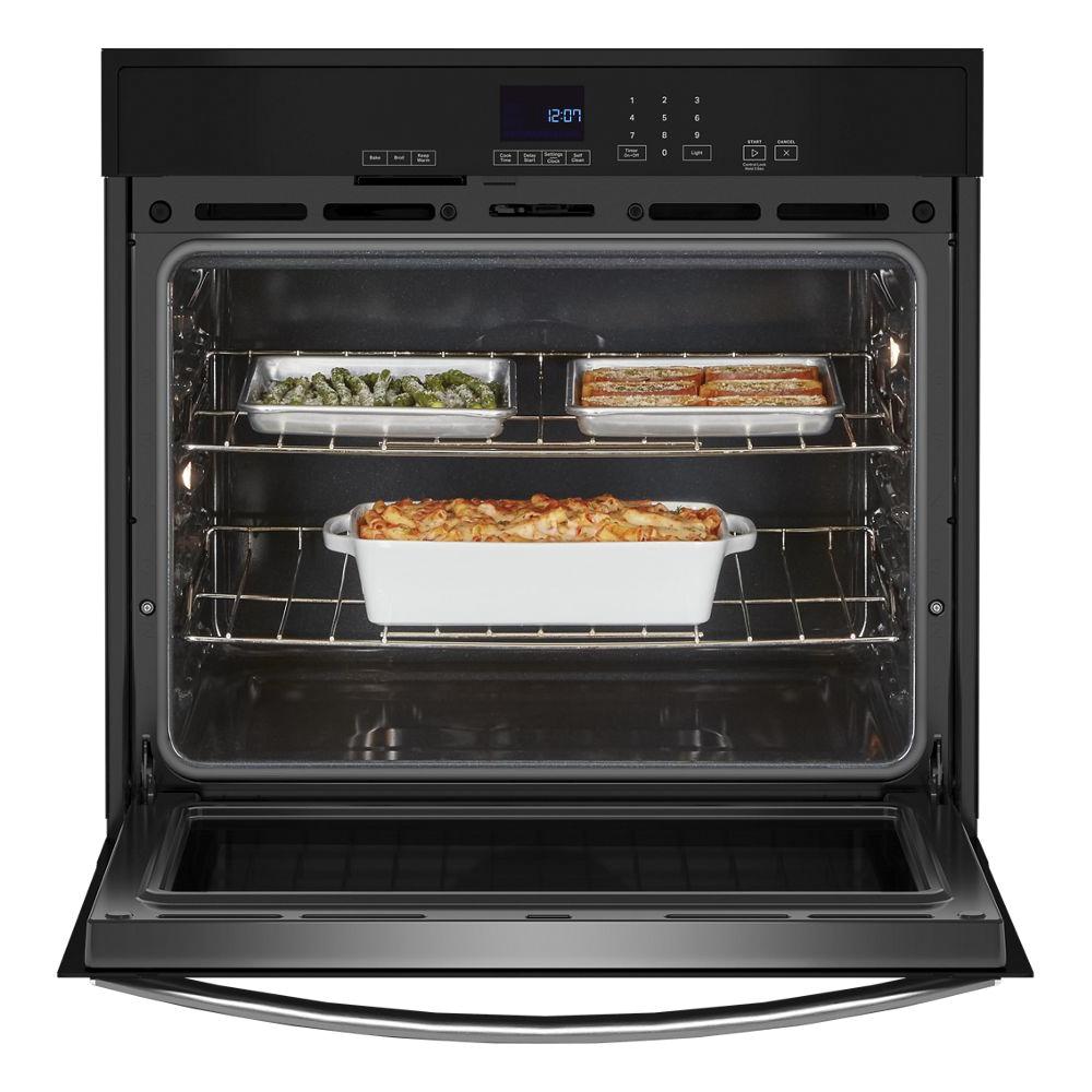 Whirlpool® 5 cu. ft Single Self-Cleaning Wall Oven, Stainless Steel thumbnail 4