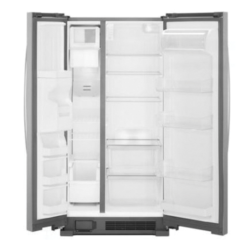 Whirlpool® 36 inch Side-by-Side Refrigerator, 25 cu. ft, Monochromatic Stainless Steel thumbnail 3