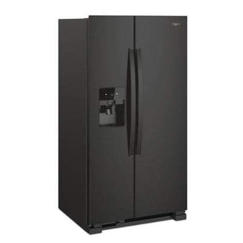 Whirlpool® WRS325SDHB 115V 15/20A 15.44 cu-ft 35-7/8 inch W x 33-5/8 inch D x 69-5/8 inch H Freestanding Side-By-Side Refrigerator with Dispenser, Black thumbnail 3