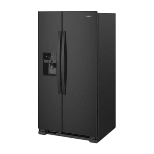 Whirlpool® WRS325SDHB 115V 15/20A 15.44 cu-ft 35-7/8 inch W x 33-5/8 inch D x 69-5/8 inch H Freestanding Side-By-Side Refrigerator with Dispenser, Black