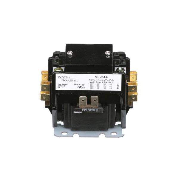 WHITE-RODGERS™ 90-244 Mechanical Contactor, 24 V Coil, 30 A, 2-Pole