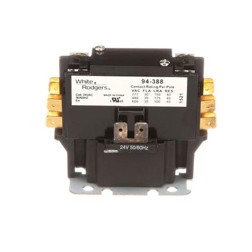 WHITE-RODGERS™ 94 Series 94-388 Mechanical Contactor, 24 V Coil, 30 A, 1.5-Pole