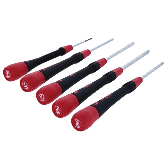 Wiha® 26195 Screwdriver Set, Phillips, Slotted Point, 5-Piece