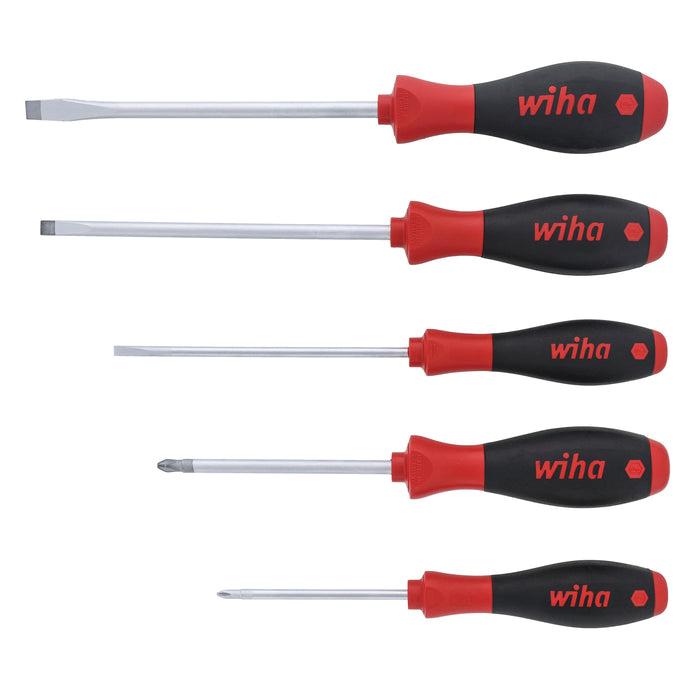 Wiha® 30277 Screwdriver Set, Phillips, Slotted Point, 5-Piece