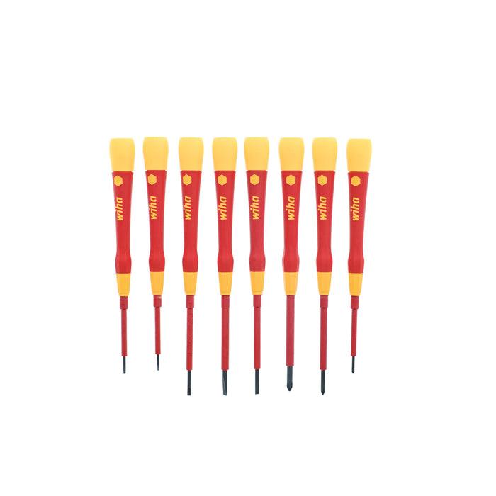 Wiha® 32088 Screwdriver Set, Phillips, Slotted Point, Insulated, 8-Piece
