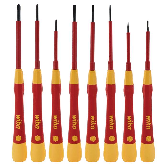 Wiha® 32088 Screwdriver Set, Phillips, Slotted Point, Insulated, 8-Piece