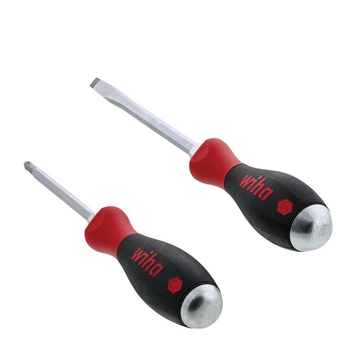 Wiha® 53082 Screwdriver Set, Phillips, Slotted Point, 2-Piece