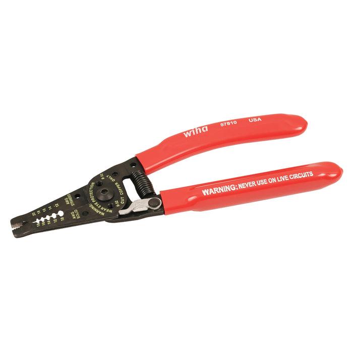 Wiha® 57810 Wire Stripper, 7-1/4 in OAL, Classic Grip Handle
