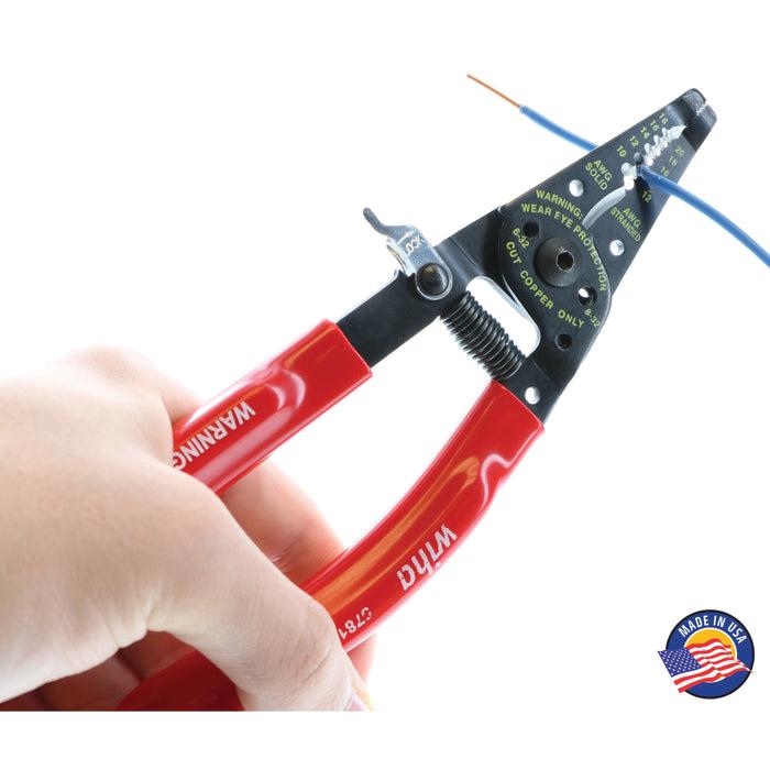 Wiha® 57810 Wire Stripper, 7-1/4 in OAL, Classic Grip Handle