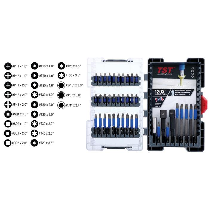 Wiha® TerminatorBlue Series 70297 Impact Bit Set, 40-Piece