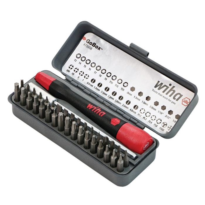 Wiha® GoBox 75958 Precision Micro Bit Set, 36-Piece