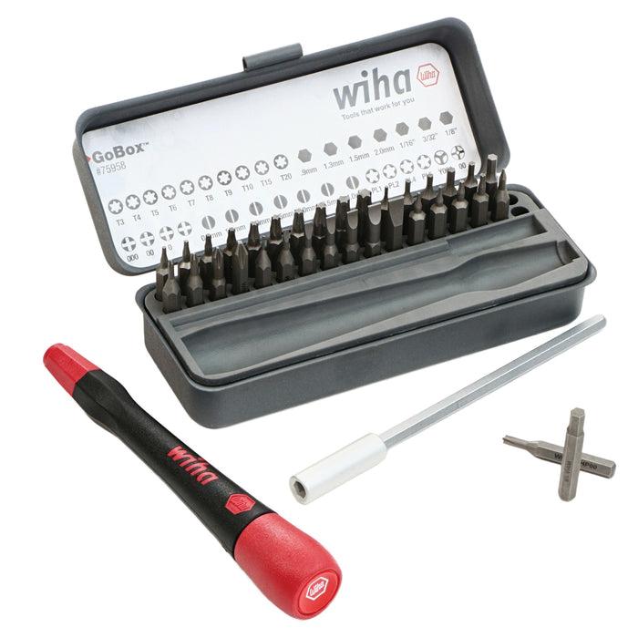 Wiha® GoBox 75958 Precision Micro Bit Set, 36-Piece