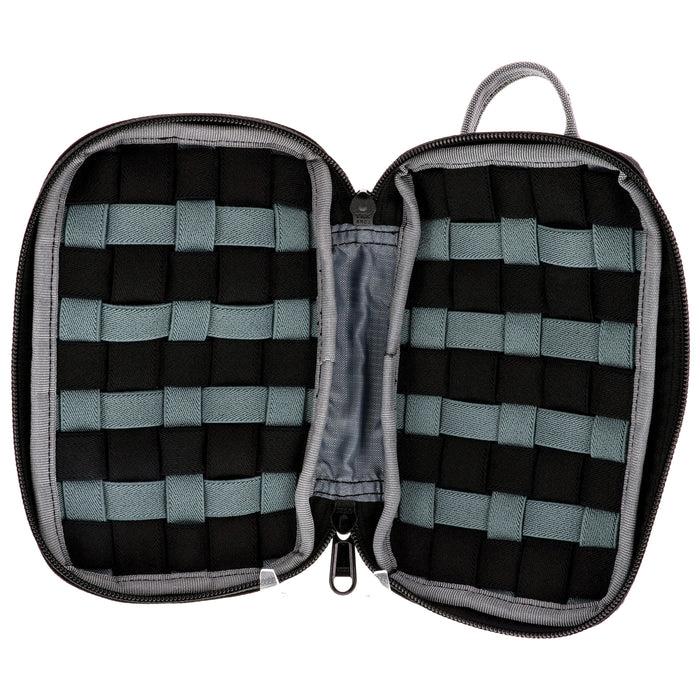 Wiha® Cordura 91472 Utility Organizer Tool Pouch, 4-1/2 in W, 8 in H, Canvas, Light Gray, Zipper Closure