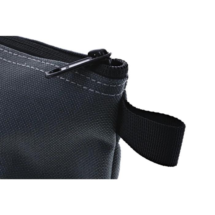 Wiha® Cordura 91473 Multi-Purpose Heavy-Duty Tool Pouch, 7-1/4 in W, 9-3/4 in H, Canvas, Light Gray, Zipper Closure