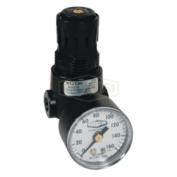 Wilkerson® R03-01RG Miniature Regulator, 3.14 in L, 1/8 in Port, NPT Connection, 300 psig Max Supply Pressure, Zinc Body