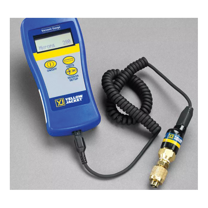 Yellow Jacket® 69086 Vacuum Gauge, 3-1/8 in Dial, +/-20 % Accuracy, 1/4 in Male Flare Connection