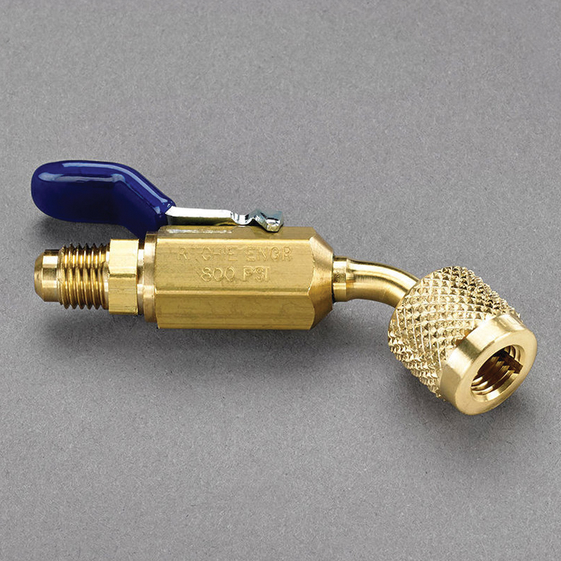 Yellow Jacket&reg; 93843 45 deg Compact Ball Valve, 1/4 in, Brass