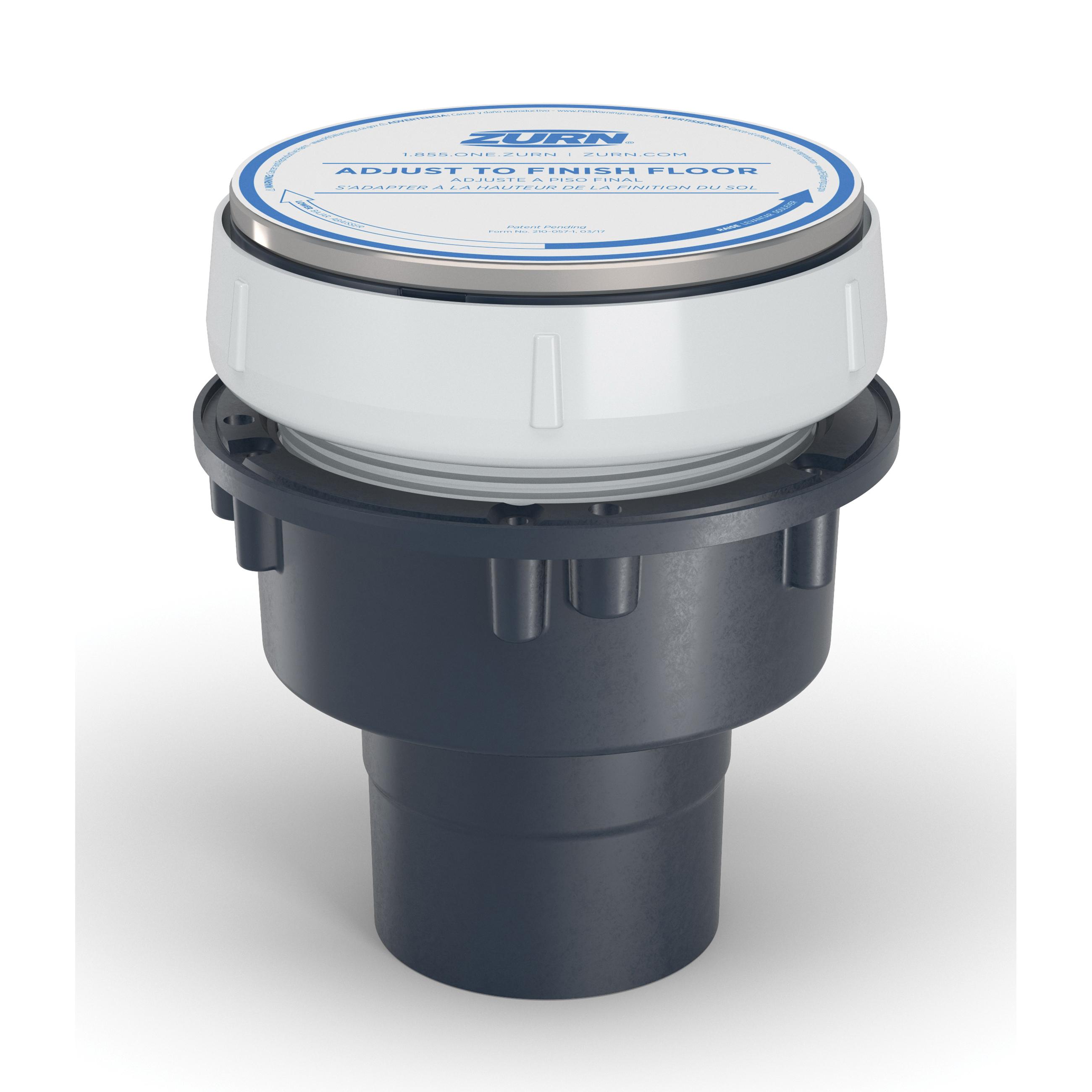 Zurn® EZC Series 2 - 3 inch Solvent Weld PVC Round Adjustable Floor Cleanout