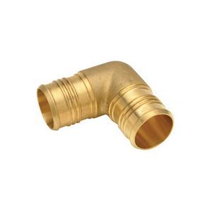Zurn Pex 90 Deg Brass Elbow, 1-1/2 inch x 1-1/2 inch, PEX Barb x PEX Barb