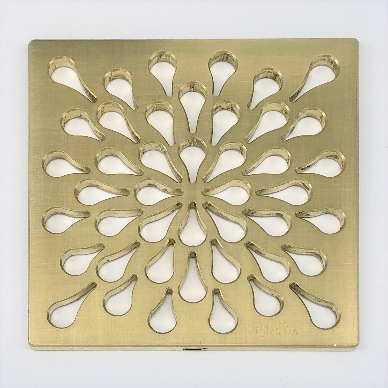 QUADRA Brushed Nickel Unique Drain Cover