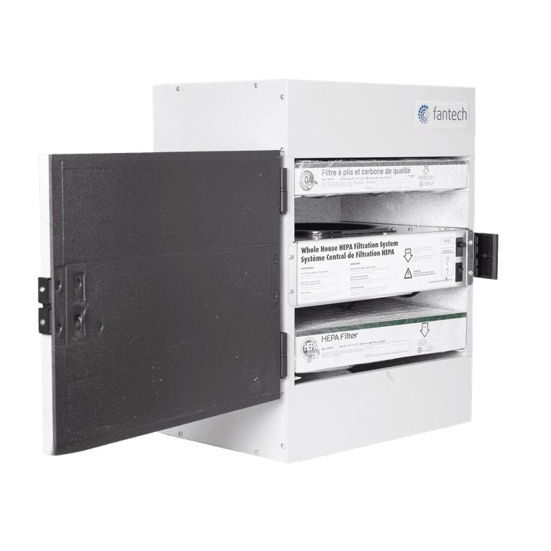 fantech® HS300 HEPA Filtration System, 17 in W, 22 in H, 12 in D, 120 V, Steel