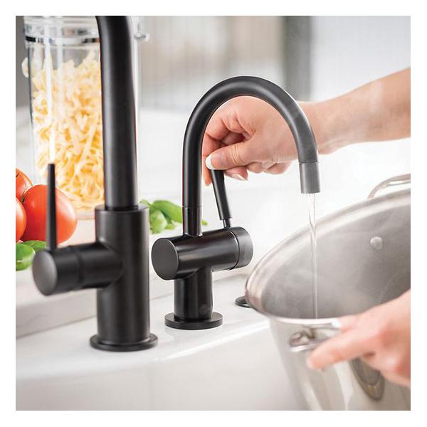Insinkerator® Indulge™ 44240G-ISE Water Dispenser Faucet, Deck, Instant Hot, 1-Handle, Matte Black