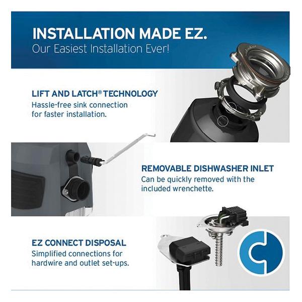 Insinkerator® PRO 1250™ Advance Series 79853K-ISE Garbage Disposal With Cord, 120 V, 1-1/4 hp, 1725 rpm thumbnail 2