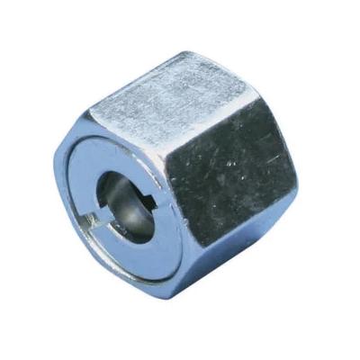 nVent CADDY CRLN37EG Rod Lock Nut, 0.8 in L, 1.1 in W, 3/8 in Thread, Steel, Electro-Galvanized