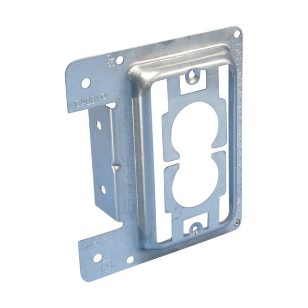 nVent CADDY MP1S Mounting Plate Bracket, 4-1/2 in L, 4 in W, 1-Gang, 1/2 to 5/8 in Thick Wall, Steel, Pre-Galvanized