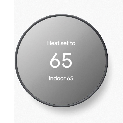 nest GA02081-US Smart Programmable Wi-Fi Thermostat, 24 VAC, LCD Display, Threaded Mounting
