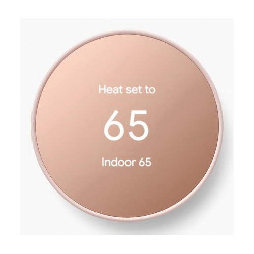 nest GA02082-US Smart Programmable Wi-Fi Thermostat, 24 VAC, LCD Display, Threaded Mounting