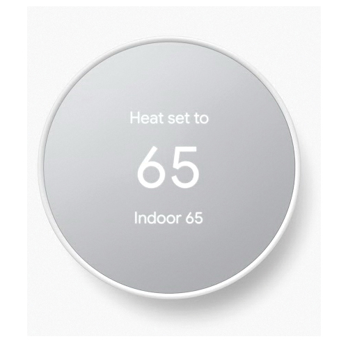 nest GA02180-US Smart Programmable Wi-Fi Thermostat, 24 VAC, LCD Display, Threaded Mounting