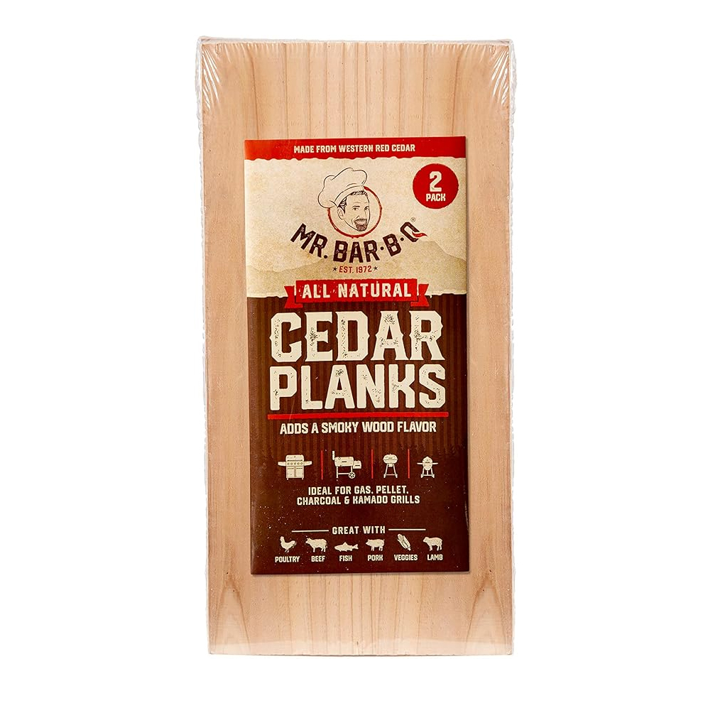 Mr. Bar-B-Q Set of 2 Cedar Wood Grilling Planks - Thumbnail 2