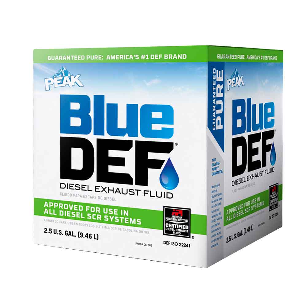PEAK Blue DEF DEF002 Diesel Exhaust Fluid, 2.5 gal Case
