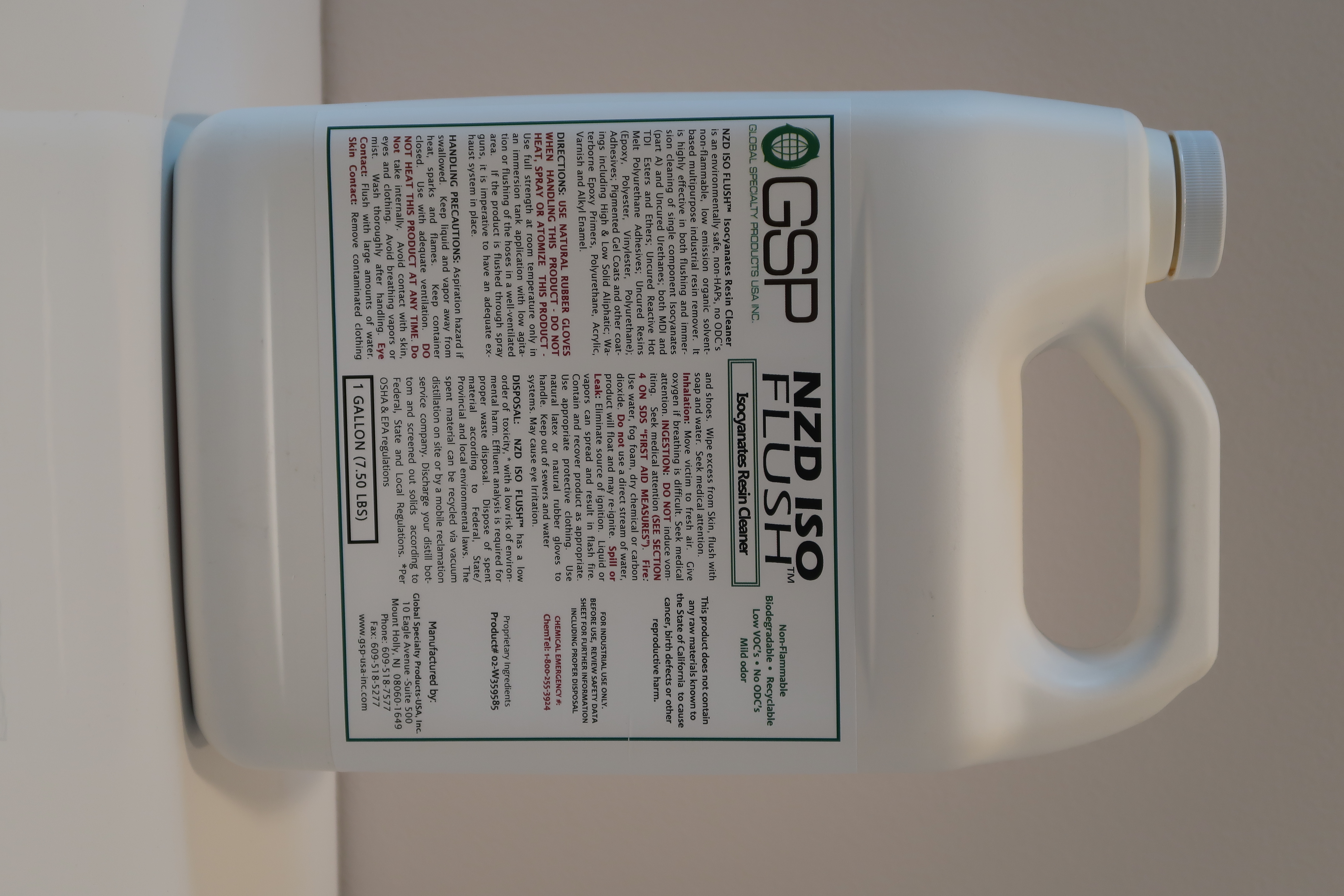 Global Specialty Products USA Inc. D-W359585-J