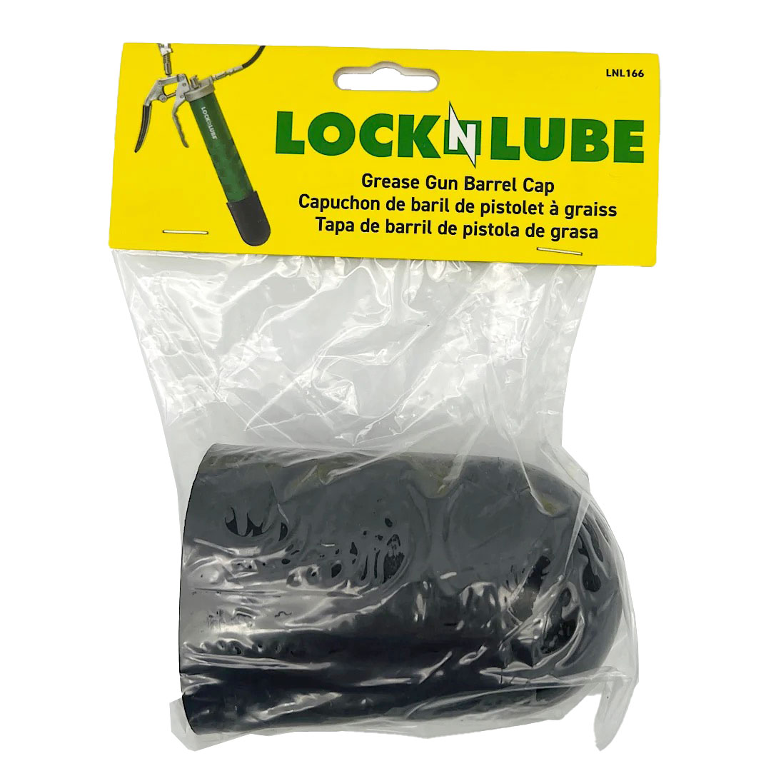 LOCKNLUBE® LNL166 Barrel Cap, Nitrile Rubber, Black, For Use With: Any Standard 14 oz Grease Gun